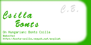 csilla bonts business card